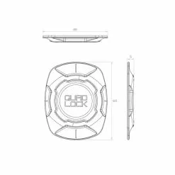 Quad Lock Adaptateur Téléphone QUADLOCK Universel V3 -France Accessoires Vélo Soldes Boutique adaptateur telephone quadlock universel v3 2