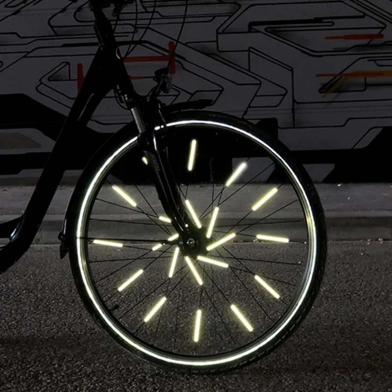 COUVRES RAYONS RÉFLÉCHISSANTS RAINETTE Fluo X12 Pièces 5 COUVRES RAYONS RÉFLÉCHISSANTS RAINETTE Fluo X12 Pièces – Image 3