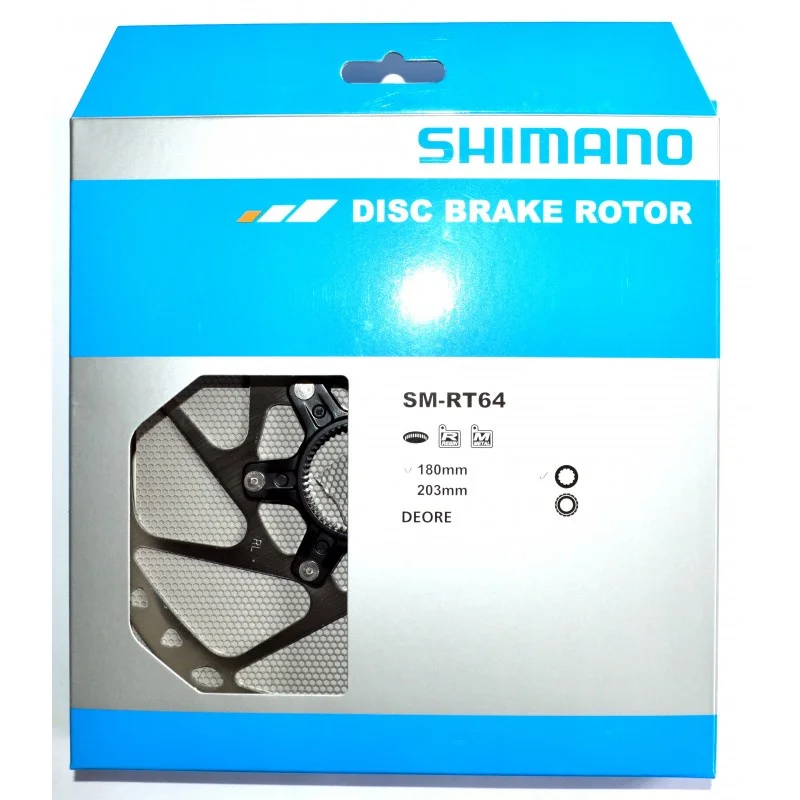DISQUE SHIMANO CENTERLOCK DEORE 180mm SM-RT64 4 DISQUE SHIMANO CENTERLOCK DEORE 180mm SM-RT64 – Image 2