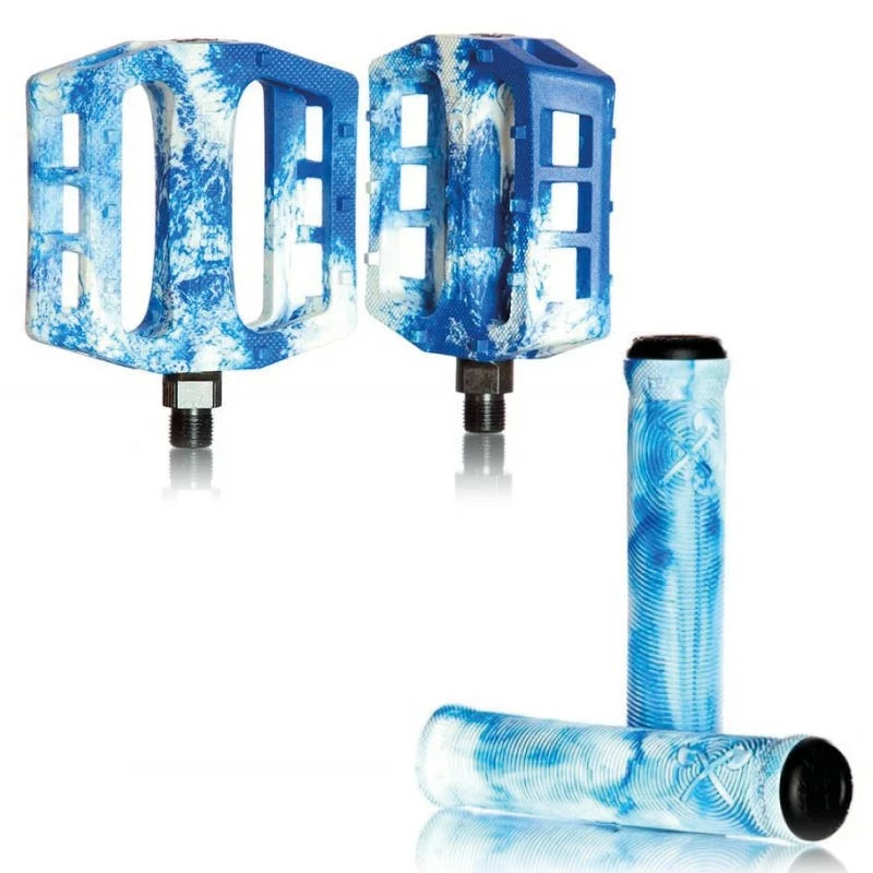 Demolition Parts Pack DEMOLITION Pédales + Poignées Blanc-Bleu 3 Demolition Parts Pack DEMOLITION Pédales + Poignées Blanc-Bleu