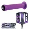 Demolition Parts Pack DEMOLITION Pédales Trooper Noir-violet + Poignées ODI Longneck Std Violet -France Accessoires Vélo Soldes Boutique pack demolition pedales trooper noir violet poignees odi longneck std violet