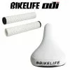 Pack Selle BIKELIFE Grippie Blanche+ Poignées CULT-VANS By ODI Blanc -France Accessoires Vélo Soldes Boutique pack selle bikelife grippie blanche poignees cult vans by odi blanc