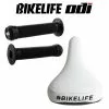 Pack Selle BIKELIFE Grippie Blanche+ Poignées ODI Longneck Std Noir -France Accessoires Vélo Soldes Boutique pack selle bikelife grippie blanche poignees odi longneck std noir