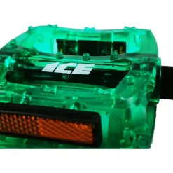 PEDALES ICE FAST 9/16ème Kristal Vertes -France Accessoires Vélo Soldes Boutique pedales ice fast 9 16eme kristal orange 2