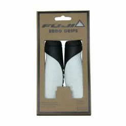 Poignées Fuji Ergonomiques 120mm Noires/Blanches