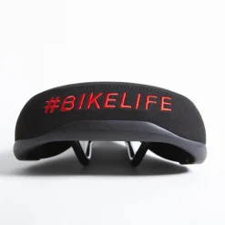 France Accessoires Vélo Soldes Boutique -France Accessoires Vélo Soldes Boutique selle bikelife noire logo rouge 1