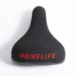 Selle BIKELIFE Noire Logo Rouge
