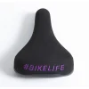 Selle BIKELIFE Noire Logo Violet -France Accessoires Vélo Soldes Boutique selle bikelife noire logo violet