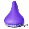 Selle BIKELIFE Violette Logo Vert -France Accessoires Vélo Soldes Boutique selle bikelife violette logo vert