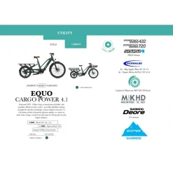 VAE CARGO O2FEEL EQUO POWER 4.1 VERT EMERAUDE -France Accessoires Vélo Soldes Boutique vae cargo o2feel power 41 vert emeraude 2